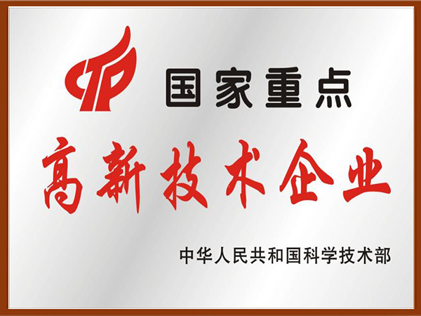 国度重点高新技术企业